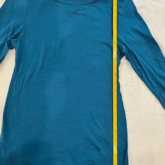 Ibex 3/4 Sleeve 100% Merino Wool Boat Neck Sweater, women's XS - Picture 3 of 8